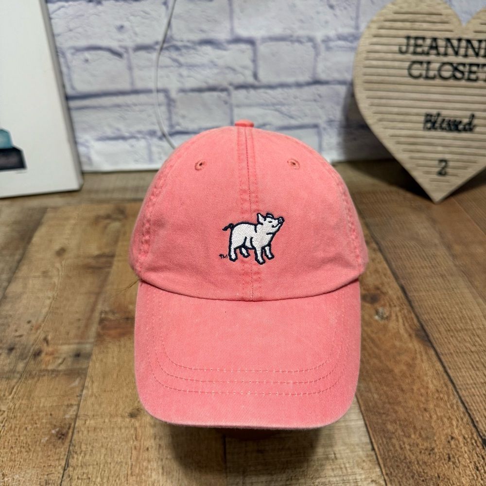 SOUTHERN TREND PIG hat coral pink color adjustable cotton cap